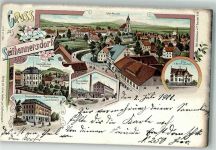 02782 O8812 Seifhennersdorf 1900 Lithographie Gemeindeamt Holzfabrik Appelt Villa Jentsch Papierhandlung Lidner