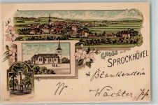 45549 W4322 Sprockhövel 189 Gebrauchsspuren Lithographie Kath. Kirche Denkmal