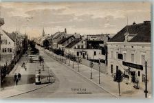 Insterburg Tschernjachowsk 1915 Foto AK Litfaßsäule Bahnhofstrasse Gasthaus zum schwarzen Adler Feldpost WK I