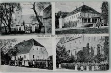 Grünberg Zielona Góra 1926 Foto AK Großenbohrau Kath. Kirche Schloss Ev. Schule