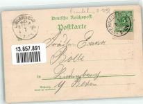 16356 O1298 Werneuchen 1898 Lithographie Zwerge Wappen Radfahrer-Bundeshotel zum schwarzen Adler