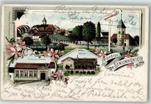 Strunkovice Blanic Strunkowitz Flanitz 1902 Lithographie Kirche Bahnhof