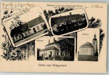 Wittgendorf Witkow 1914 Foto AK Schloss Kirche Gasthaus Handlung