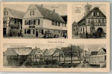 65468 W6097 Trebur 1915 - Rathaus Kriegerdenkmal Am Schwarzbachstrand Haus Jakob Luley