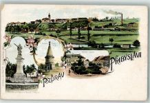 Pribyslav Primislau Lithographie Denkmal Karl Havlicka Marktplatz
