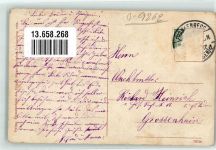 09669 O9262 Frankenberg , Sachs 1909 Gebrauchsspuren Erzgebirgisches Sängerbundesfest 1909 Wappen Wanderer