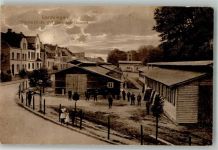 39638 O3570 Gardelegen 1917 Foto AK Schillerstraße Baracken-Lazarett