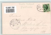 58507 W5880 Brügge , Westf 1898 Lithographie Bahnhof Hotel Tasche Hotelgarten Bahnpost Hannover Zug 1133