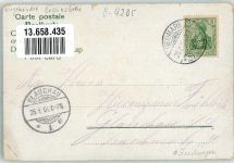 06242 O4205 Braunsbedra 1904 Gebrauchsspuren Lithographie Bedra Mühlteich Gondeln Dorfstraße Kriegerdenkmal Stauchungen