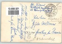 Gurjewsk Neuhausen 1940 Gebrauchsspuren Feldpost WK II Kaserne Prosit Neujahr Humor Fotomontage AK
