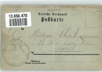 97956 W6977 Gamburg , Tauber Gebrauchsspuren Lithographie-Mondschein Bahnof Bimssteinfabrik Gamburg Stempel Volk Lith. Kunstanstalt Heilbronn