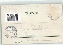 06809 O4412 Roitzsch b Bitterfeld Gebrauchsspuren Lithographie Gasthaus zum goldenen Stern Eiche Schule