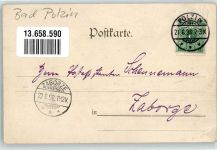 Bad Polzin Polczyn-Zdroj 1898 Gebrauchsspuren Deutscher Reichstag Berlin Landrat v. Brockhauen Ort lt. Stempel
