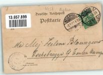 49828 W4458 Neuenhaus , Dinkel 1901 Lithographie Mühle Ref. Kirche Bahnhof Post Amtsgericht Verwaltungsamt