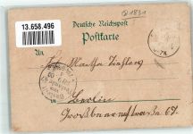 14715 O1831 Schollene 1900 Gebrauchsspuren Lithographie Schloss Postamt Prinzenstraße Kirche