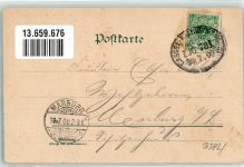34587 W3582 Gensungen , Hess 1900 Lithographie Central-Molkerei Gasthaus Eiffert Felsenberg Bahnpost Kassel-Frankfurt Zug 781