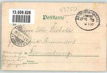 37547 W3350 Greene b Kreiensen 1897 Lithographie Greene-Viadukt Burg Greene Gasthaus Brandtmüller Bahnpost Hannover-Kassel Zug 73