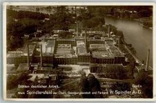 10115 O1199 Köpenick Foto AK Chem. Reinigungsanstalt & Färberei W. Spindler AG Werk Spindlersfeld Serie Stätten deutscher Arbeit