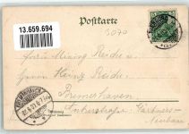 31582 W3070 Nienburg Weser 1900 Lithographie Baugewerkschule Schloß An der Weser Kirche