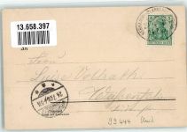 99444 O5301 Neusaalborn 1902 Gebrauchsspuren Lithographie Gasthaus Polka Bahnpost Berka-Blankenhain