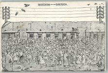 01454 O8142 Radeberg - Bahnhof Radeberg Bahnsteig Gedicht signiert