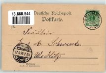 39240 O3301 Brumby b Schönebeck, Elbe 1899 Lithographie Schloss Schule Gasthaus zur Weintraube