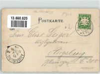 86316 W8904 Friedberg , Bay 1904 Gebrauchsspuren Lithographie Gasthaus Zieglerbräu Wallfahrtskirche Herrgottsruh Rathaus