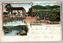 34346 W3510 Münden 1901 Lithographie Gasthaus Neuehaus