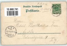 99768 O5505 Ilfeld , Südharz 1900 Gebrauchsspuren Lithographie Gasthaus Sophienhof Saal