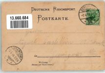 10115 O1130 Lichtenberg 1899 Gebrauchsspuren Lithographie Gasthaus Hohenzollern Glashalle Orchester
