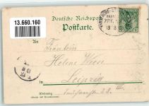 04435 O7144 Schkeuditz 1900 Lithographie Fahradfahrerin Gasthaus Waldkater Garten Saal Bahnpost Magdeburg