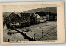 07570 O6518 Weida , Thür Foto AK Hochwasser der Weida 15.08. 1924 An der Kirchbrücke
