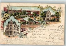 66740 W6630 Fraulautern 1900 Lithographie Hotel Kaiserhof