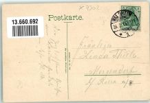 04746 O7302 Flemmingen b Döbeln 1914 Gebrauchsspuren Lithographie Gasthaus Flemmingen Speisesaal