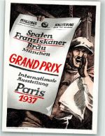 W8000 München v. Julius Ussy Engelhard Spatenbräu Werbung Grand Prix Paris Künstler 1937 Künstlerkarte