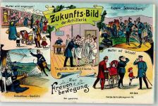Zukunft der Artillerie Militär Verlag Fentzke Nr. 322 Frauenbewegung Künstlerkarte
