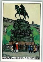 W1000 Berlin Mitte sign. W. Buhe Lehrerversammlung Denkmal Friedrich des Großen Kunstgeschichte Berlin 1912 Künstlerkarte