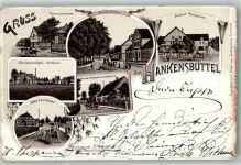 29386 W3122 Hankensbüttel 1897 Lithographie Vorläufer Druck um 1890 Hermannstraße Gasthaus Menzhausen Celler Landstraße Molkerei