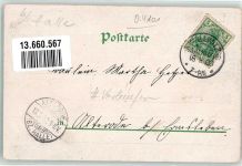 06193 O4101 Nehlitz 1903 Lithographie Vorläufer St. Petersberg Gasthaus Nehlitz Brennerei Materialwaren Uebe