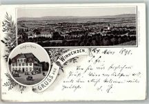 71364 W7057 Winnenden , Württ 1898 Lithographie Vorläufer Druck um 1890 Gasthaus zur Krone