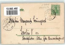 01968 O7803 Klettwitz 1904 Lithographie Kais. Postamt Villa Fielitz Kriegerdenkmal Neue Schulhäuser