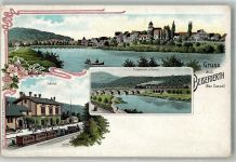 34323 W3509 Beiseförth Lithographie Fuldabrücke Bahnhof Fulda