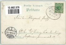 23611 W2407 Bad Schwartau 1899 Lithographie Wilhelmsquelle Hotel Geertz Bahnhof Riesebusch-Halle Bahnpost Kiel Zug 679
