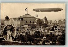 W6000 Frankfurt am Main Zeppelin über der Festhalle ILA 1909