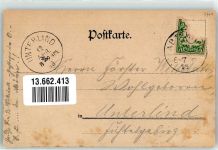 97355 W8711 Abtswind 1898 Lithographie Schule Hauptstrasse Friedrichsberg