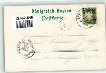 91320 W8553 Ebermannstadt 1900 Lithographie Gasthaus Müller Burg Neideck