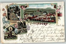 Albendorf Wambierzyce 1899 Gebrauchsspuren Denkmal Osterberg kalvarienberg Lithographie