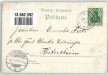 78148 W7741 Gütenbach 1907 Lithographie Volkstracht Gütenbacher Wasserfall Schlucht