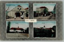 Pribram Pibrans Foto AK Geschäft Schule Schloss Drahenice