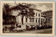 O3000 Magdeburg Ausfahrt der Autos mit Liebesgaben Rotes Kreuz Frauenverein Stempel Lazarett WK I 1915